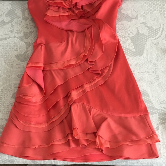 Bcbg Maxazria coral single shoulder ruffle Dress - Picture 8 of 8